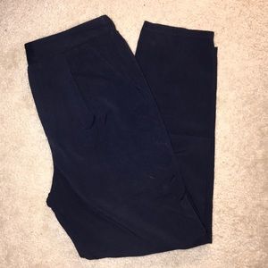 3/$15 F21 Navy Blue High-Waisted Pleated Trousers